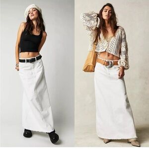 We The Free Ivory Maxi Skirt